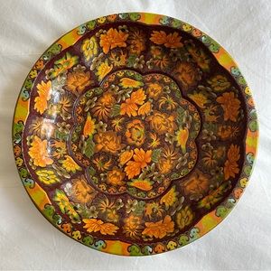 Autumn Tin Dish Tray by Daher Decorated Ware Made In England 1971